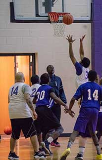 students playing basketball 